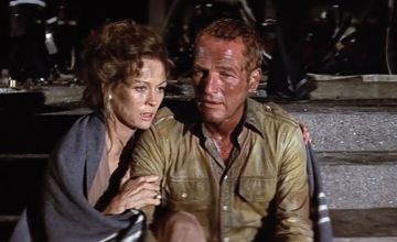 kadrze Faye Dunaway i Paul Newman, fot. kadr z filmu