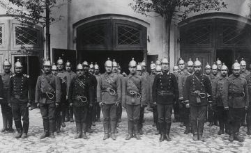 Oddział II Warszawskiej Straży Ogniowej, 1917 r. fot. arch. KM PSP m.st. Warszawy