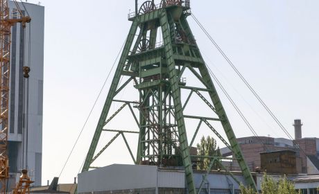 Wieża wyciągowa szybu Grunwald kopalni Halemba II w 2013 r. / fot. Klaumich49, Wikipedia, CC BY-SA 4.0