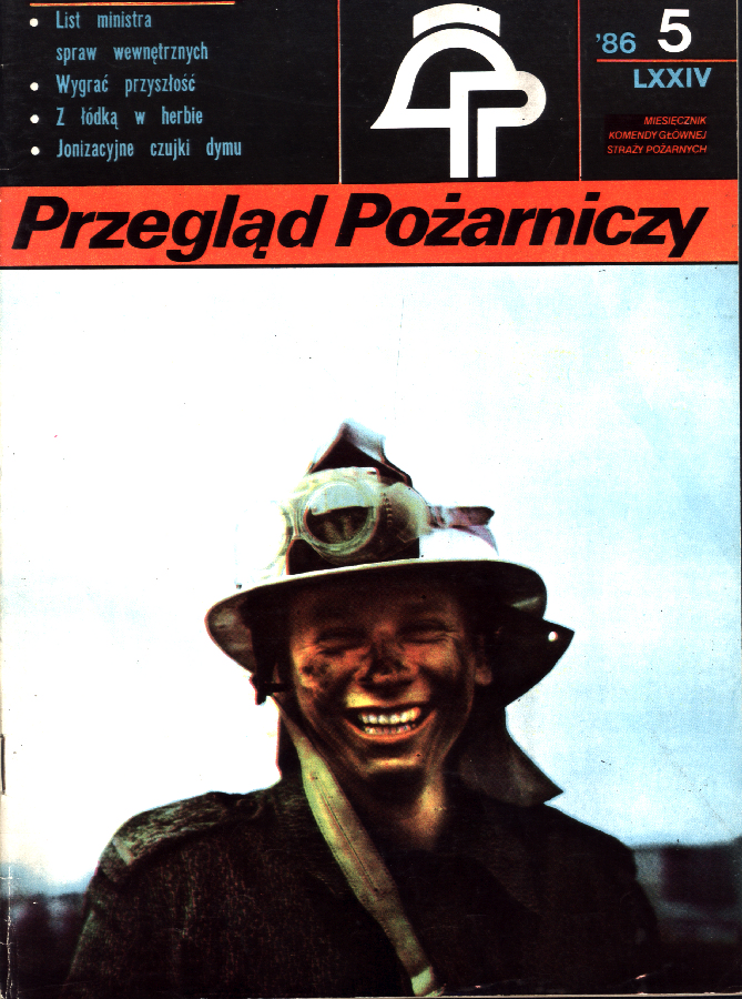 Strażak na okładce PP - radość i energia do działania/ fot. PP nr 5/1986