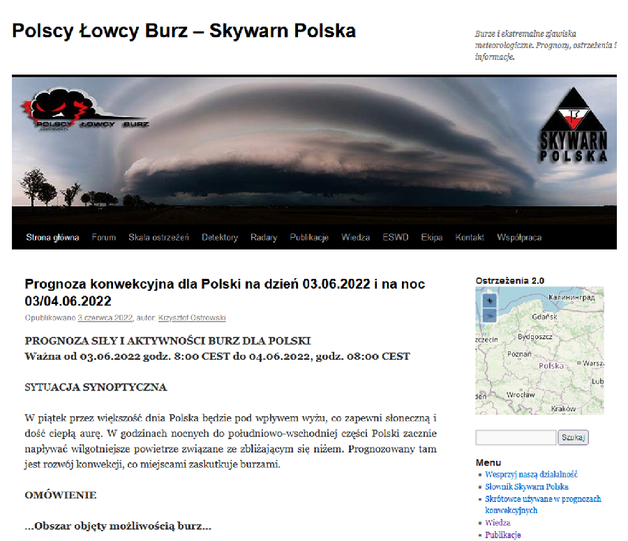 screen z www.lowcyburz.pl