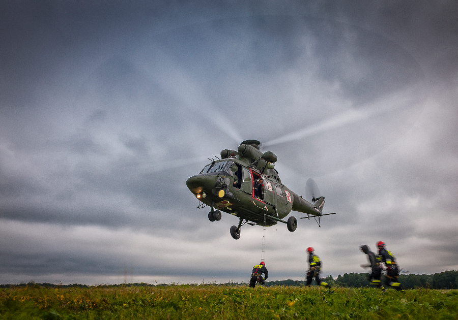 Śmigłowiec W-3 SAR z 2 LZPR z Mińska Mazowieckiego / fot. Wojciech Mazurkiewicz