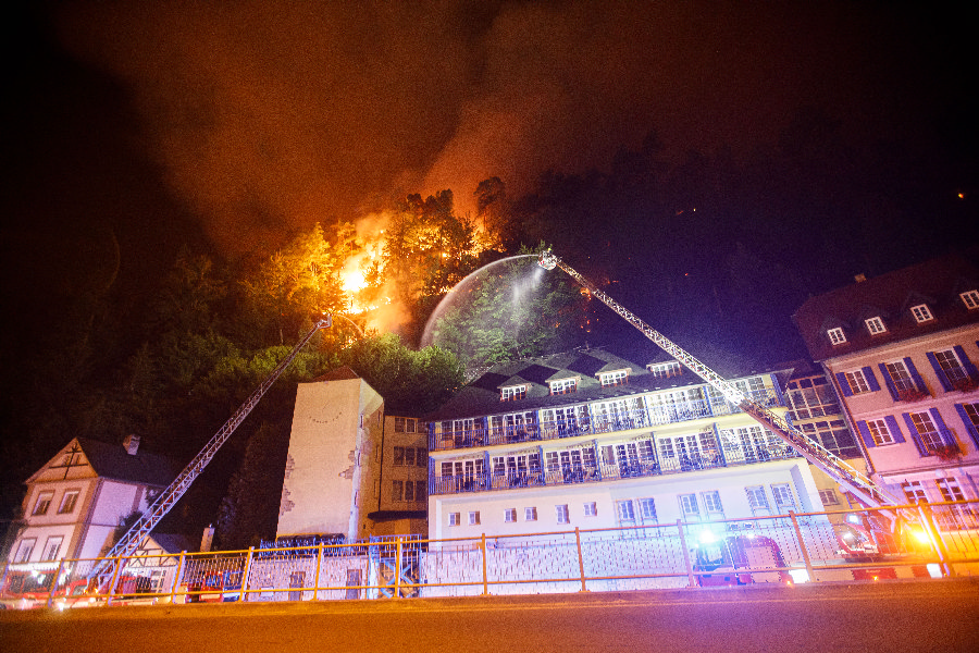 Nocne działania w obronie domostw / fot. arch. Korpusu Ratowniczo-Gaśniczego Republiki Czeskiej