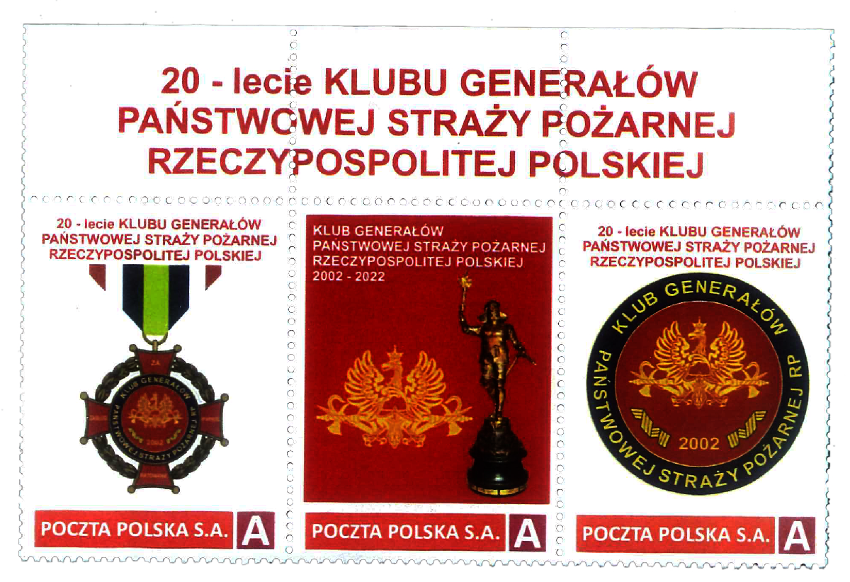 znaczki 20-lecie Klubu Generałów PSP RP