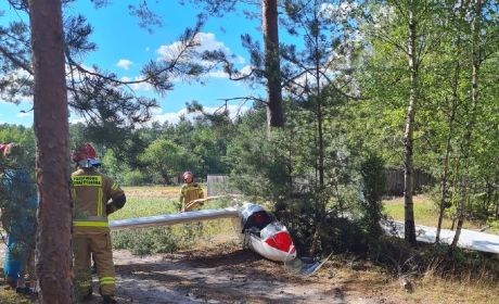 Wypadek szybowca w miejscowości Rapy Dylańskie