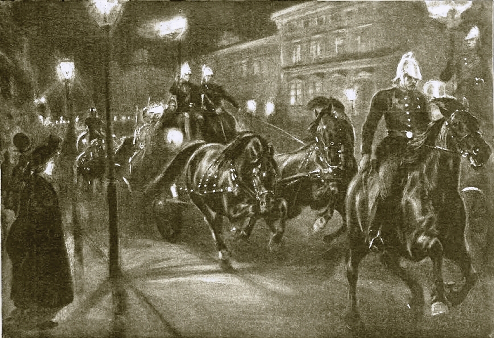 Rysunek „Do ognia” Wacława Pawliszaka / fot. „Tygodnik Ilustrowany”, nr 4 z 28 (15) stycznia 1905 r. 