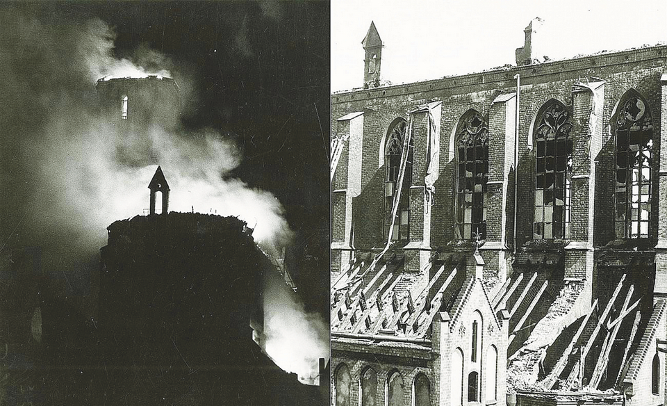 Spośród pożarów kościoła św. Elżbiety to ten, do którego doszło w 1976 r., zadał największy cios świątyni fot. arch. Zakładu Narodowego im. Ossolińskich we Wrocławiu