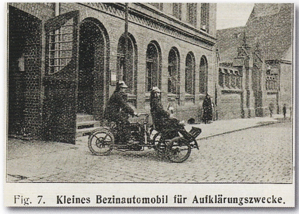 Pierwszy pojazd benzynowy poznańskiej straży pożarnej. Za „Feuer und Wasser” nr 23/1911, s. 182