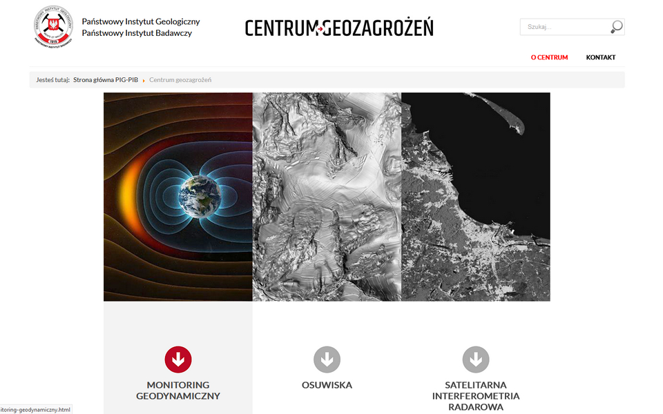 screen ze strony www.pgi.gov.pl