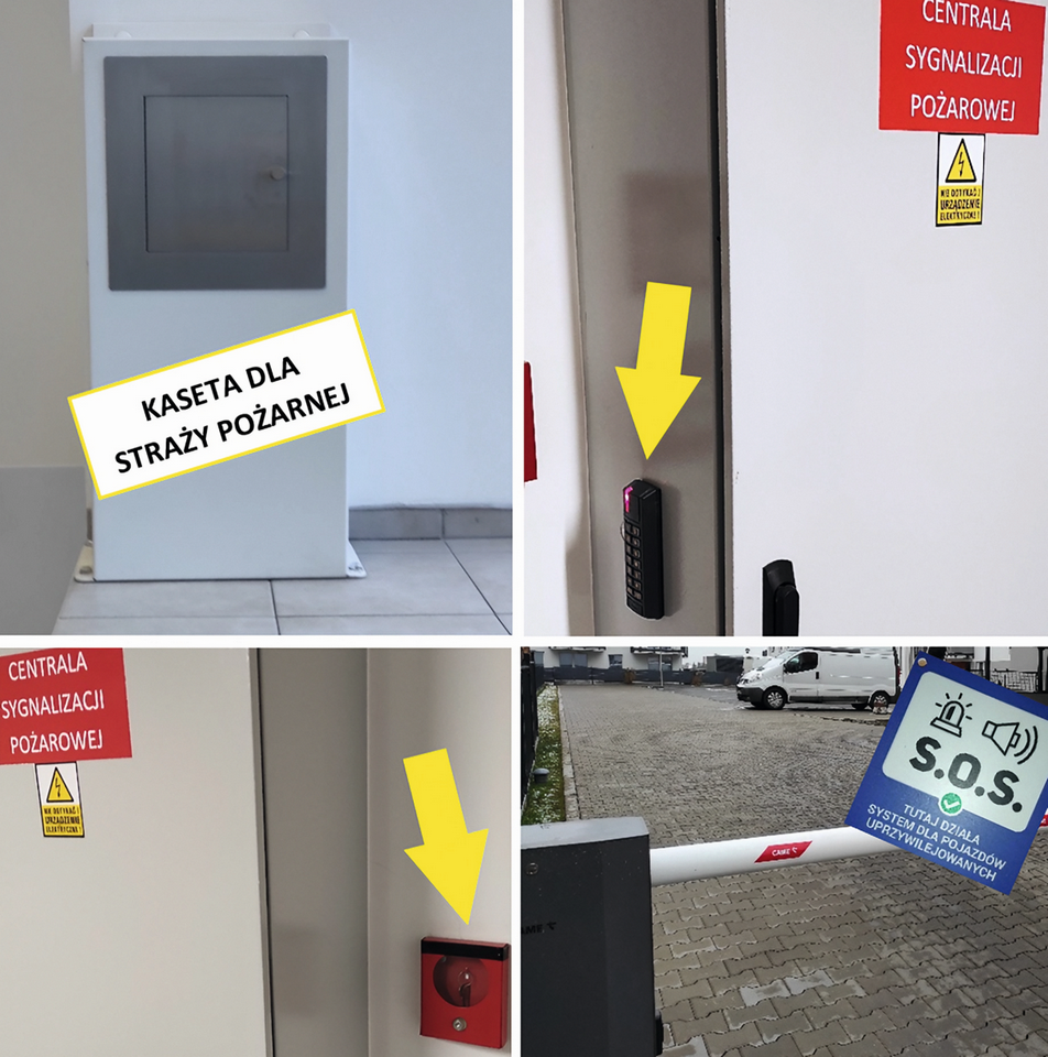 Przykłady rozwiązań technicznych pozwalających na zapewnienie dostępu do budynku interweniującym JOP  fot. arch. prywatne autora