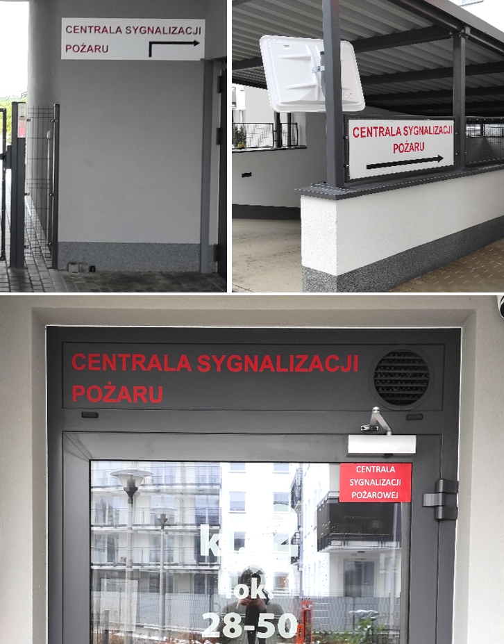 Przykład oznakowania drogi dojścia do CSP  fot. arch. prywatne autora 