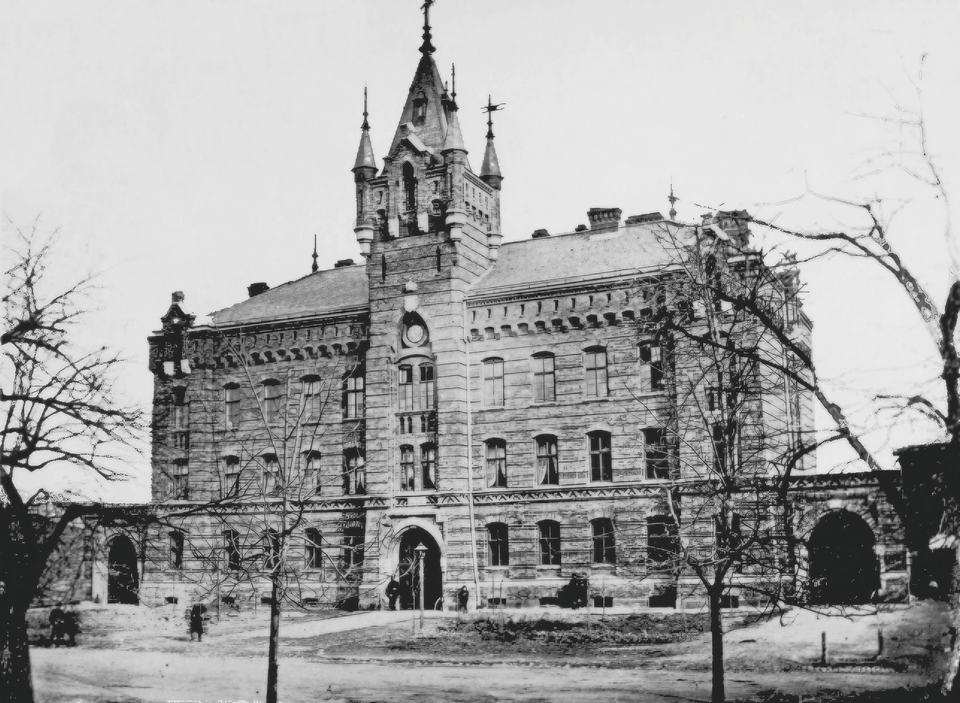 Budynek Miejskiej Straży Pożarnej w Krakowie ok. 1894 r.