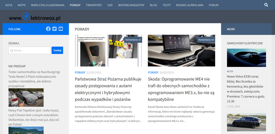 screen www.elektrowoz.pl