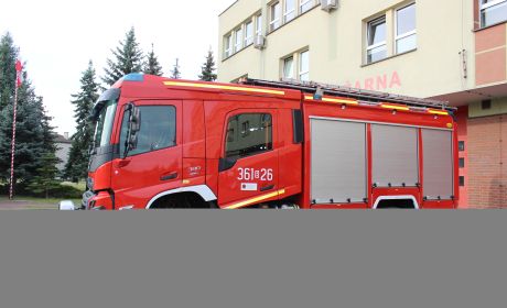 Ciężki samochód ratowniczo-gaśniczy dofinansowany ze środków NFOŚiGW w 2022 roku fot. Paweł Leszczyński / KM PSP w Łomży