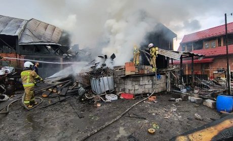 Pożar zabudowań mieszkalno-gospodarczych w Czarnym Dunajcu