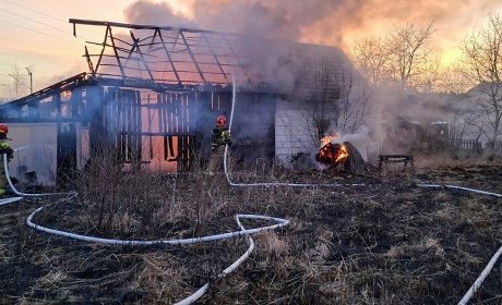 Pożar budynku gospodarczego w miejscowości Kuzki