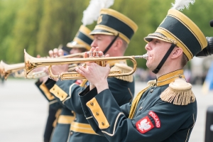 Oprawa muzyczna orkiestry OSP z Nadarzyna budowała wyjątkową atmosferę obchodów. / fot. Piotr Tabencki