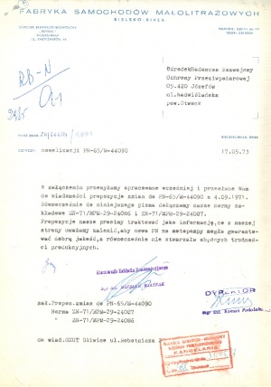 Archiwalne dokumenty OBROP z zakresu normalizacji / źródło: archiwum CNBOP-PIB