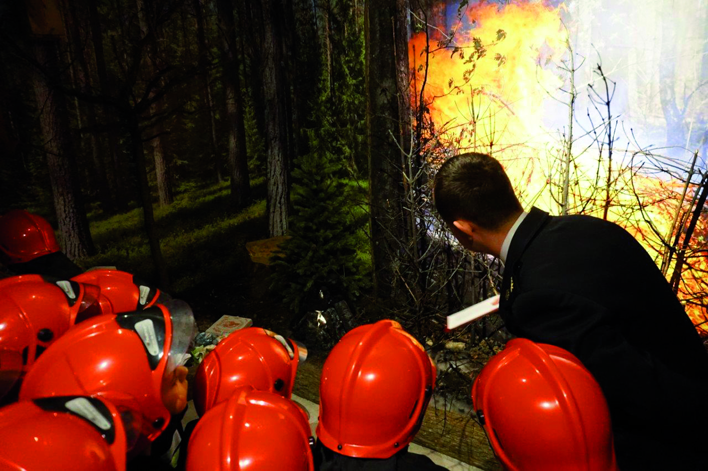 Centrum Edukacyjne w Opolu - wizualizacja pożaru