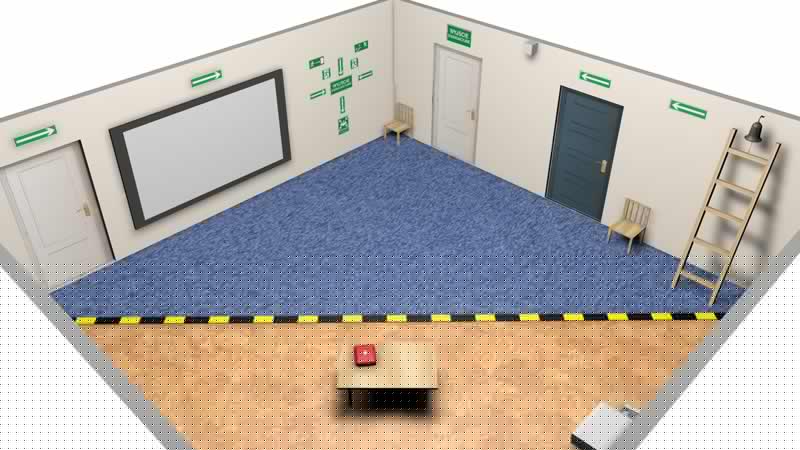 Projekt wizualny sali edukacyjnej Ognik, źródło: materiały KG PSP