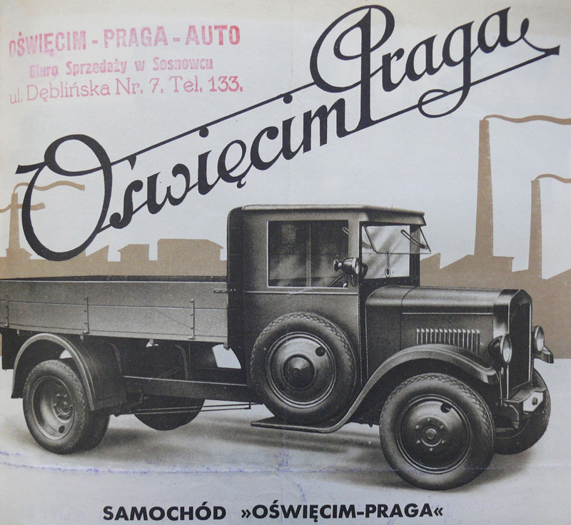 Fragment strony tytułowej katalogu firmy Oświęcim-Praga z 1931 r. (zbiory autora)